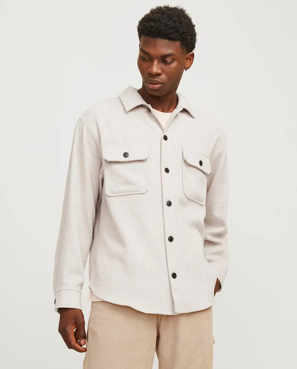 

Мужская свободная клетчатая рубашка Jack & Jones, натуральный