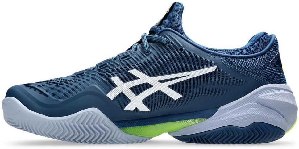 Теннисные кроссовки Asics Men's Court FlyteFoam 3, белый/синий/серый — фото 3