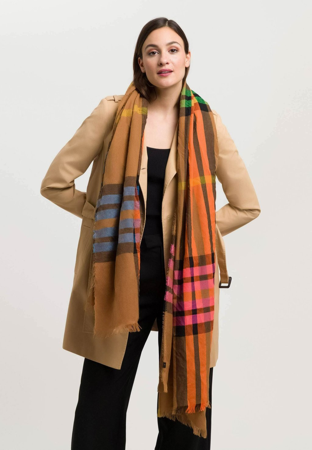 

Шарф PLAID STOLA FRAAS, коричневый