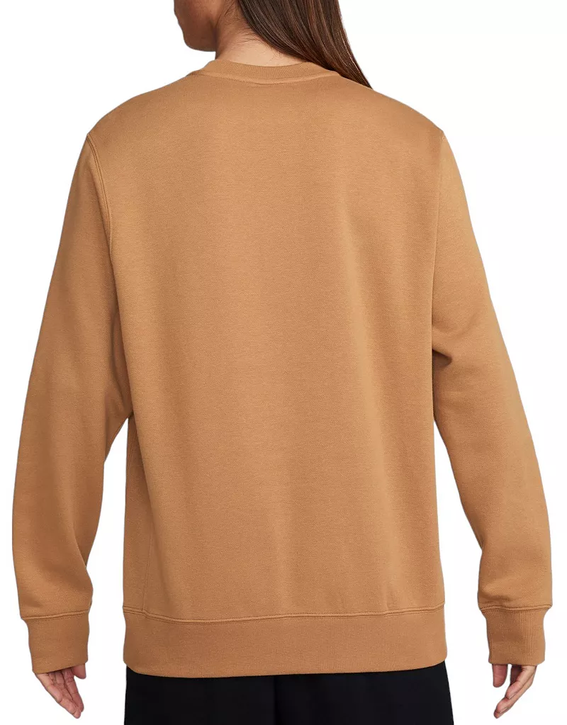 Мужская флисовая толстовка с круглым вырезом Nike Sportswear Club, цвет Flax — фото 2