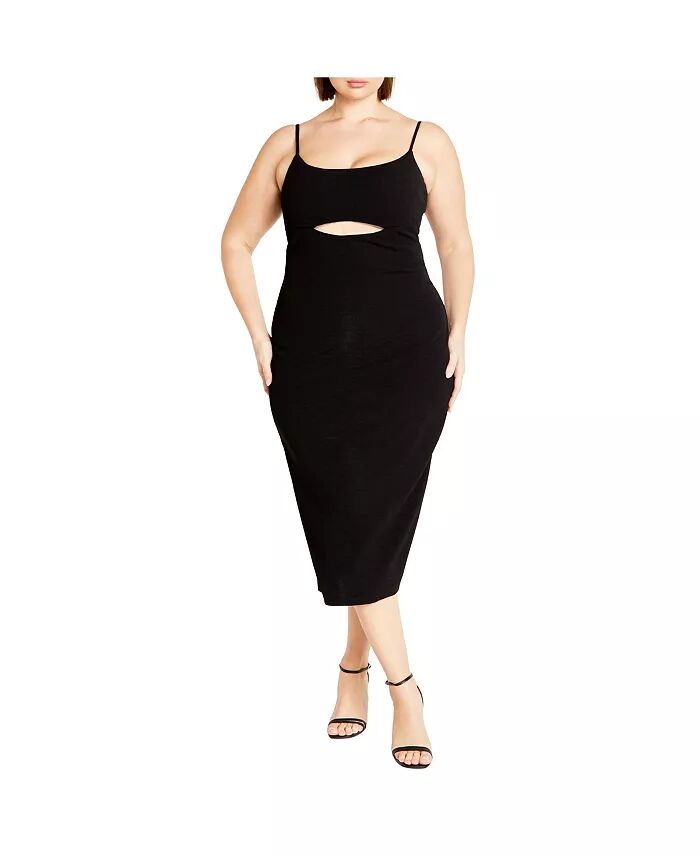 

Платье миди Baylee больших размеров CITY CHIC, черный