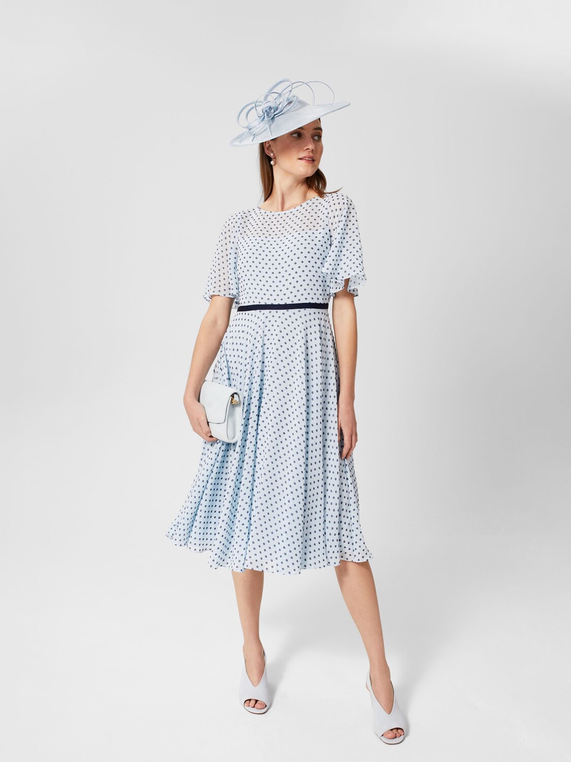 

Платье Hobbs Petite Eleanor, синий/белый