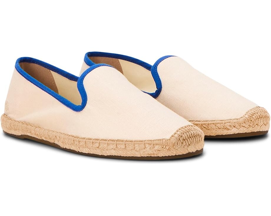 

Лоферы Soludos Smoking Slipper Espadrille, цвет Ivory / Blue