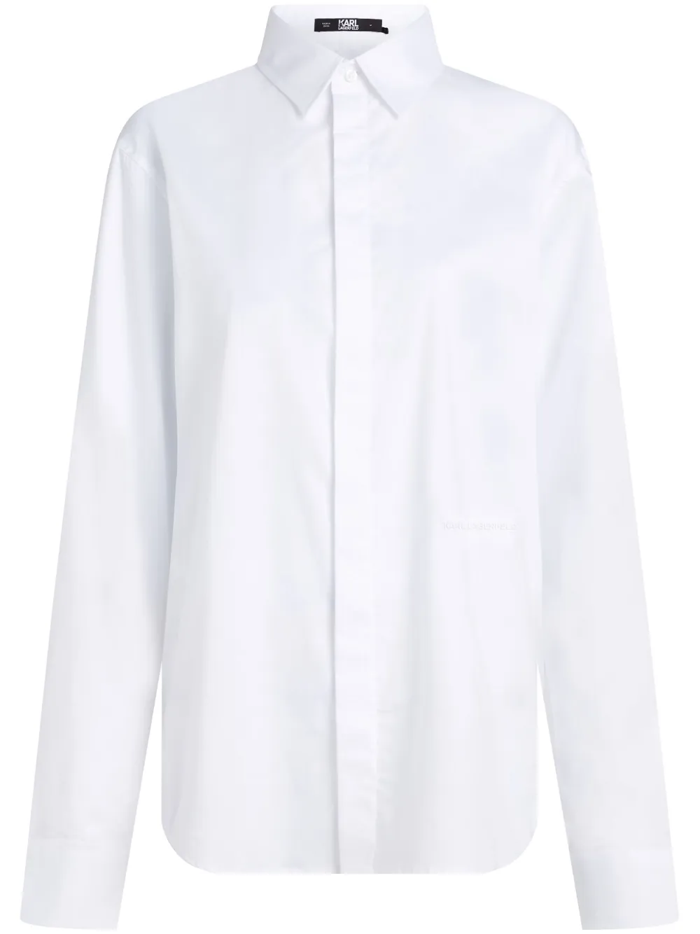 

Рубашка с монограммой KARL LAGERFELD, белый