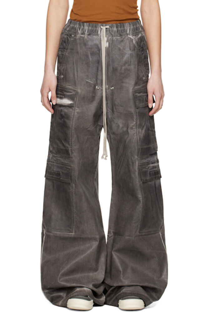 

Брюки карго из серого денима Hollywood Double Jumbo Bela Rick Owens DRKSHDW