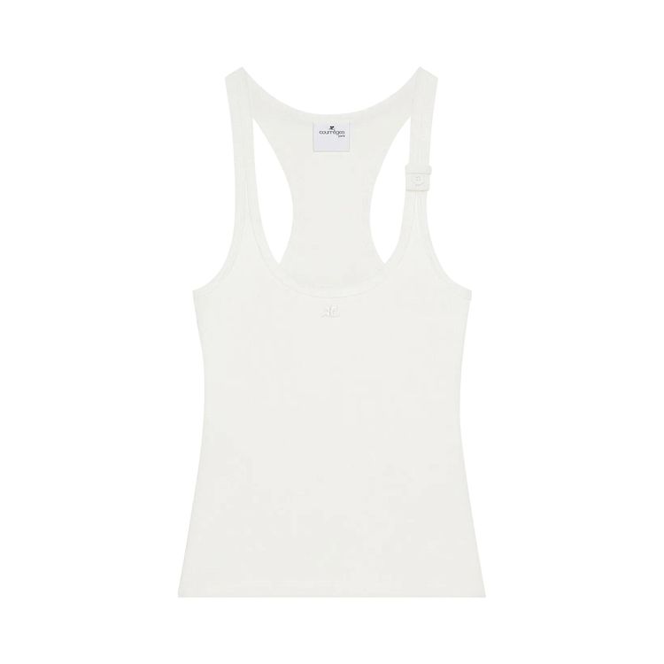 

Топ Courrèges Buckle 90s Rib Tank Top 'Heritage White', белый