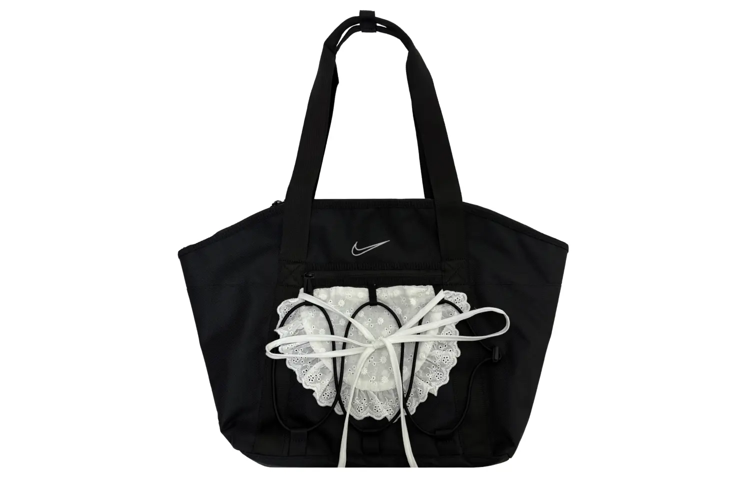 

Nike Одноплечевая тканевая сумка унисекс черно-белая, Black