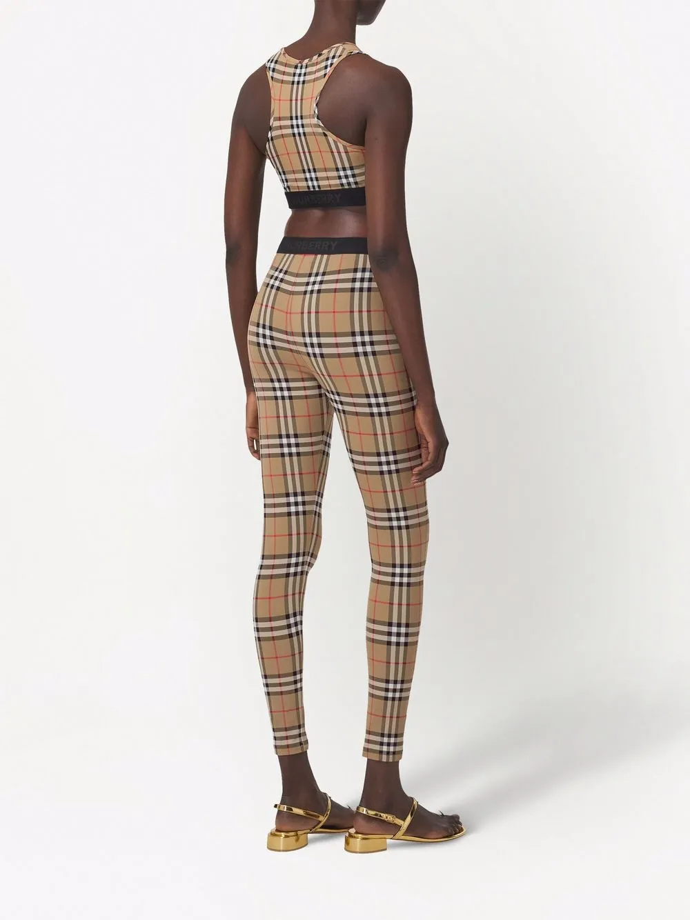 Спортивный бюстгальтер Burberry Vintage Check, нейтральный — фото 3