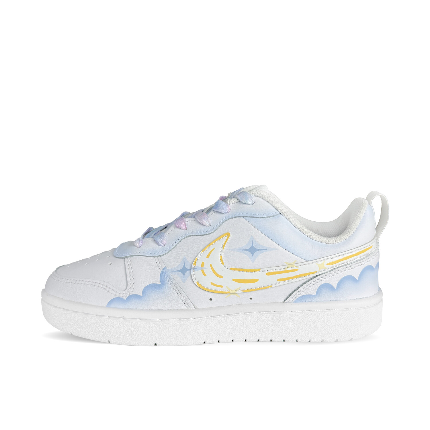 

Кроссовки Nike Court Borough Skateboard Shoes Women's Low-Top Blue Yellow, Синий, Кроссовки Nike Court Borough Skateboard Shoes Women's Low-Top Blue Yellow