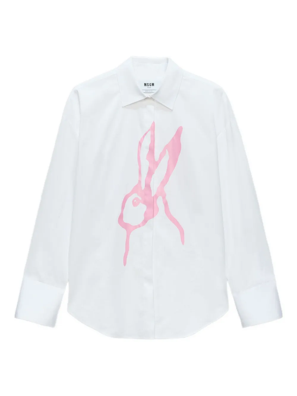 

Рубашка с принтом "кролики" MSGM, белый