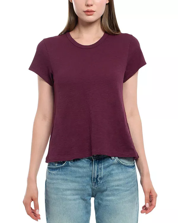 

Футболка с коротким рукавом, укороченная, детского кроя, с круглым вырезом Wilt Clothing, фиолетовый