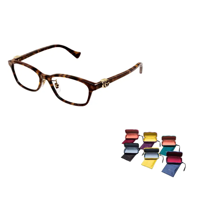 

GUCCI Мужская оправа для очков из переработанного ацетата неправильной формы коричневая, Brown