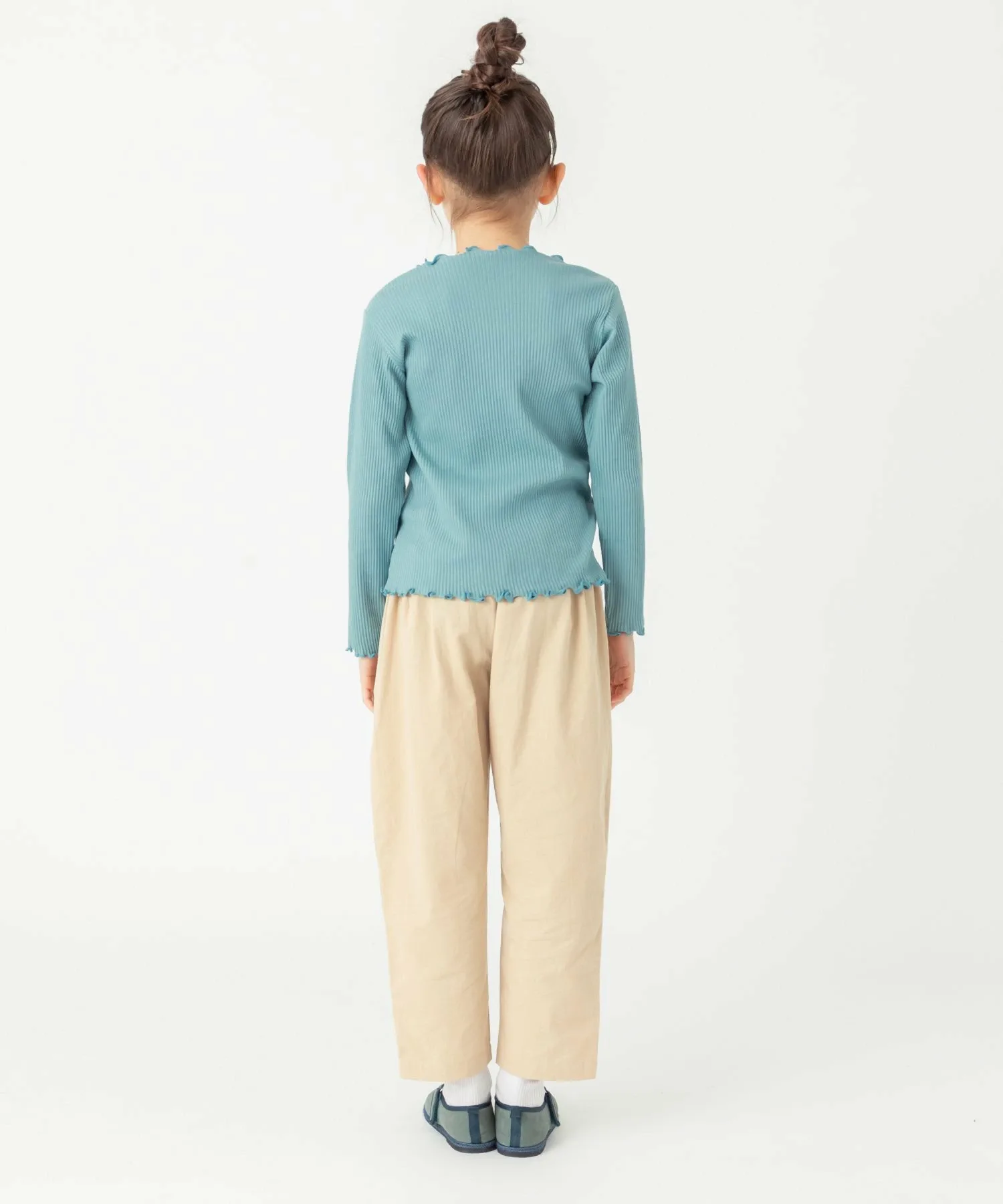 Ребристый топ с круглым вырезом Ever Closet, Mineral Blue — фото 2