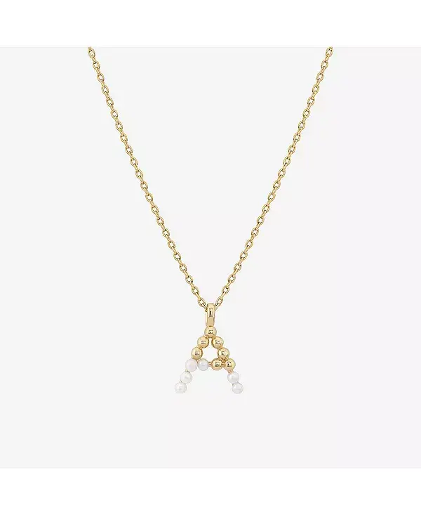 

Ожерелье с инициалами из культивированного жемчуга Bearfruit Jewelry, a