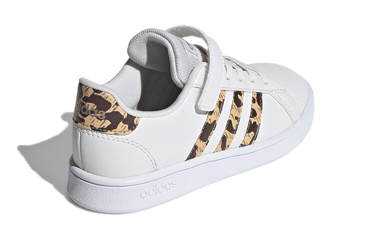 GRAND COURT Детские кроссовки для скейтбординга PS Low-top Белые/леопардовый принт Adidas Neo — фото 4