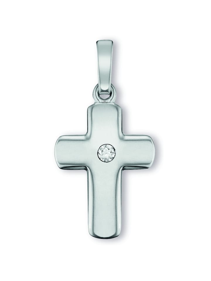 

ONE ELEMENT Подвеска в виде креста с цирконием из серебра 925 пробы