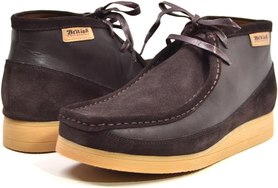 

Мужские кожаные и замшевые ботинки на шнуровке 12 British Collection, коричневый