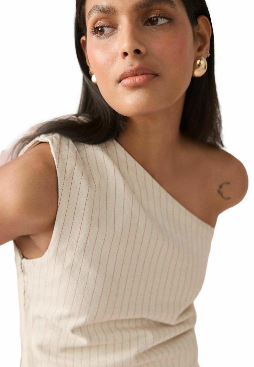 Блуза REGULAR FIT - ONE SHOULDER - Top Next, бежевый — фото 3