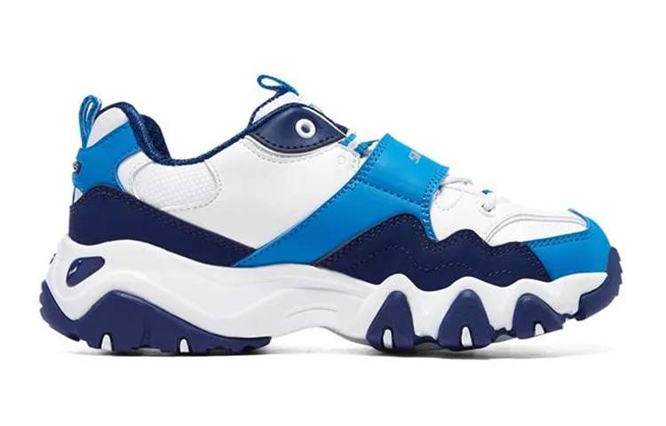 Skechers Kids Детские повседневные кроссовки low top бело-голубые, устойчивые к скольжению и износу — фото 3