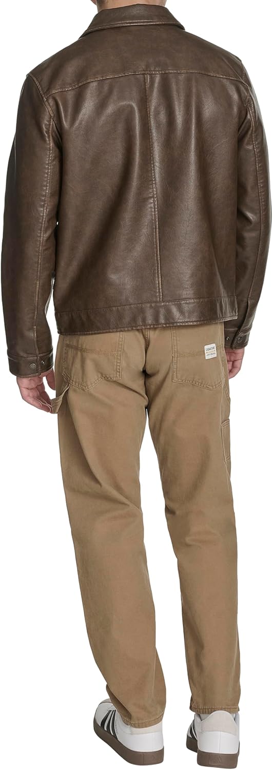 Мужская куртка Levi's из искусственной кожи Levi's Modern Trucker Jacket, Saddle — фото 3