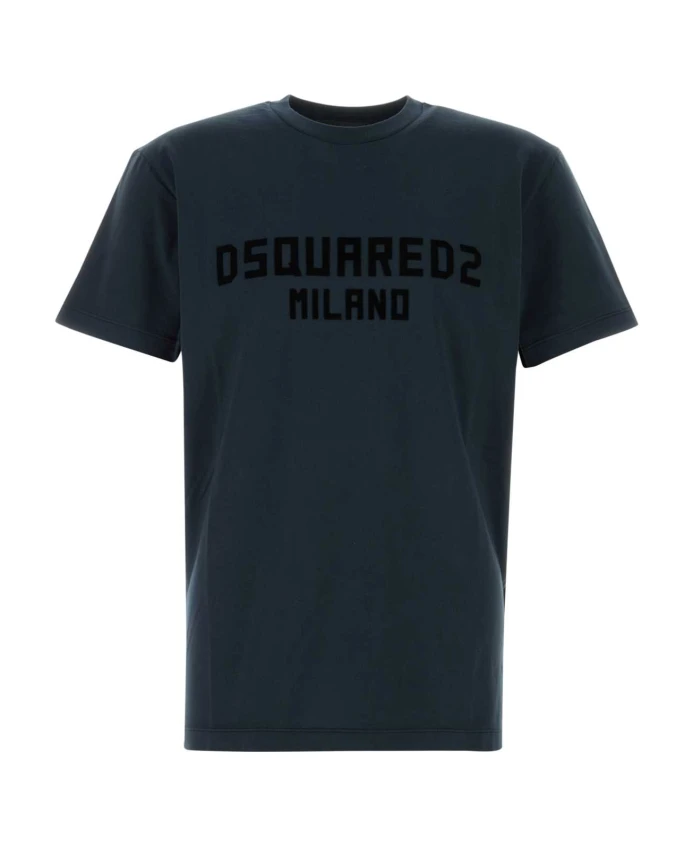 

Хлопковая футболка темно-синего цвета Dsquared2, синий