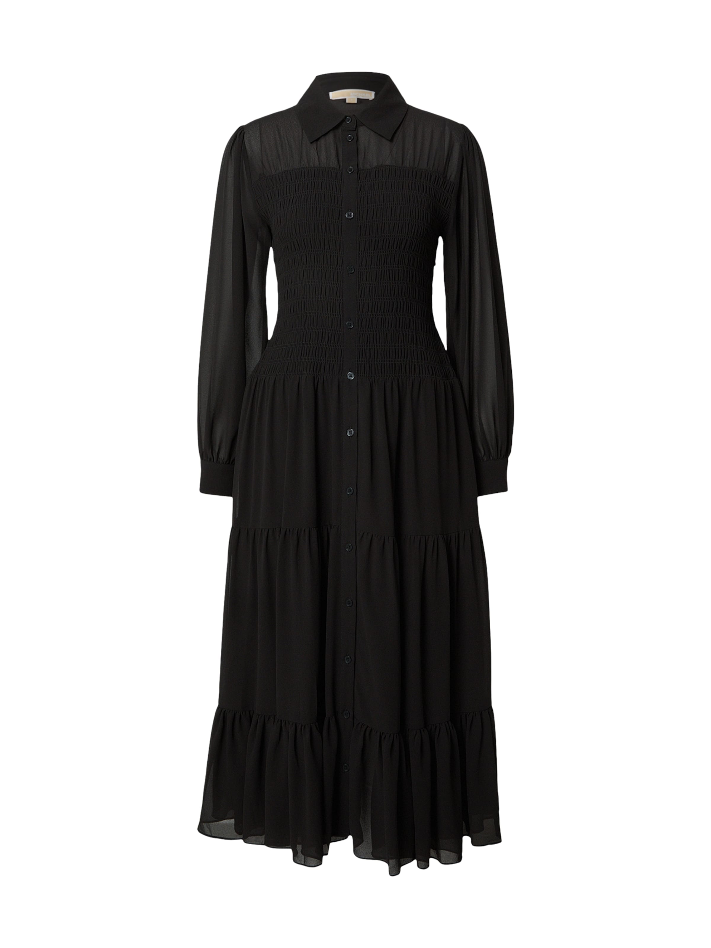 

MICHAEL Michael Kors Платье-рубашка 'SMOCK' в черном цвете