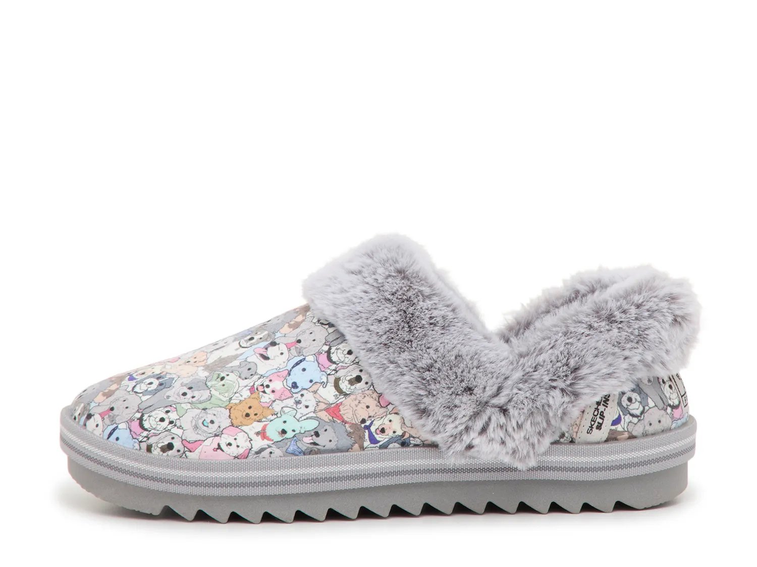 Тапочки Skechers BOBS Slip-Ins Cozy Kiss Paw Slipper - Women's, светло-серый — фото 3