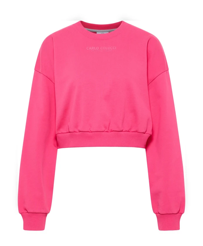 

Укороченная толстовка в городском стиле - la famiglia Carlo Colucci, розовый