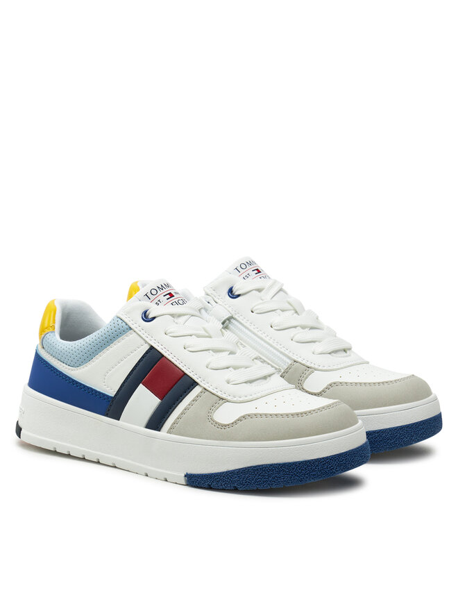 Кроссовки Tommy Hilfiger Flag Low Cut Lace-Up Sneaker T3X9-33863-1269 S, белый — фото 2