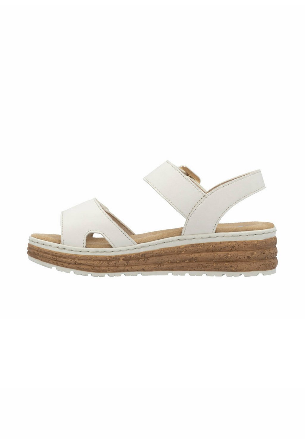 Босоножки на танкетке Platform sandals Rieker, бежевый