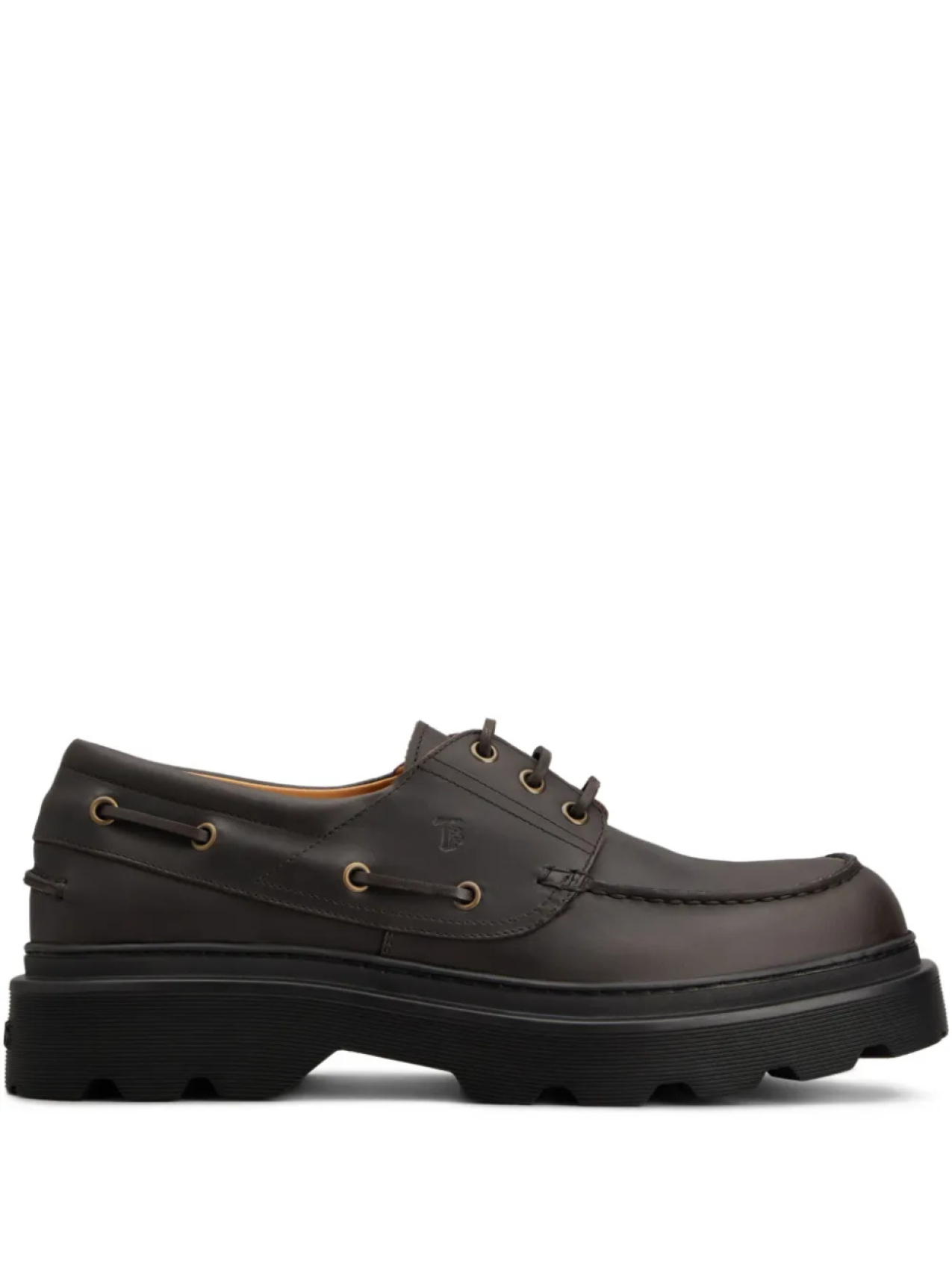 

Tod's кожаный топсайдеры, коричневый