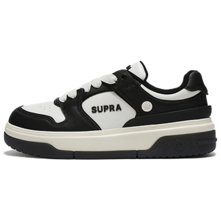 

SUPRA 23FW Амортизирующие износостойкие низкие кеды унисекс черно-белые, цвет Black White