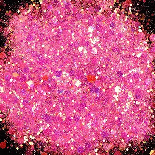 Блестящие пайетки для ногтей, полупрозрачные, радужные, шестигранные, смешанные хлопья, для маникюра DIY, 10/20/50 г Ponoa — фото 4