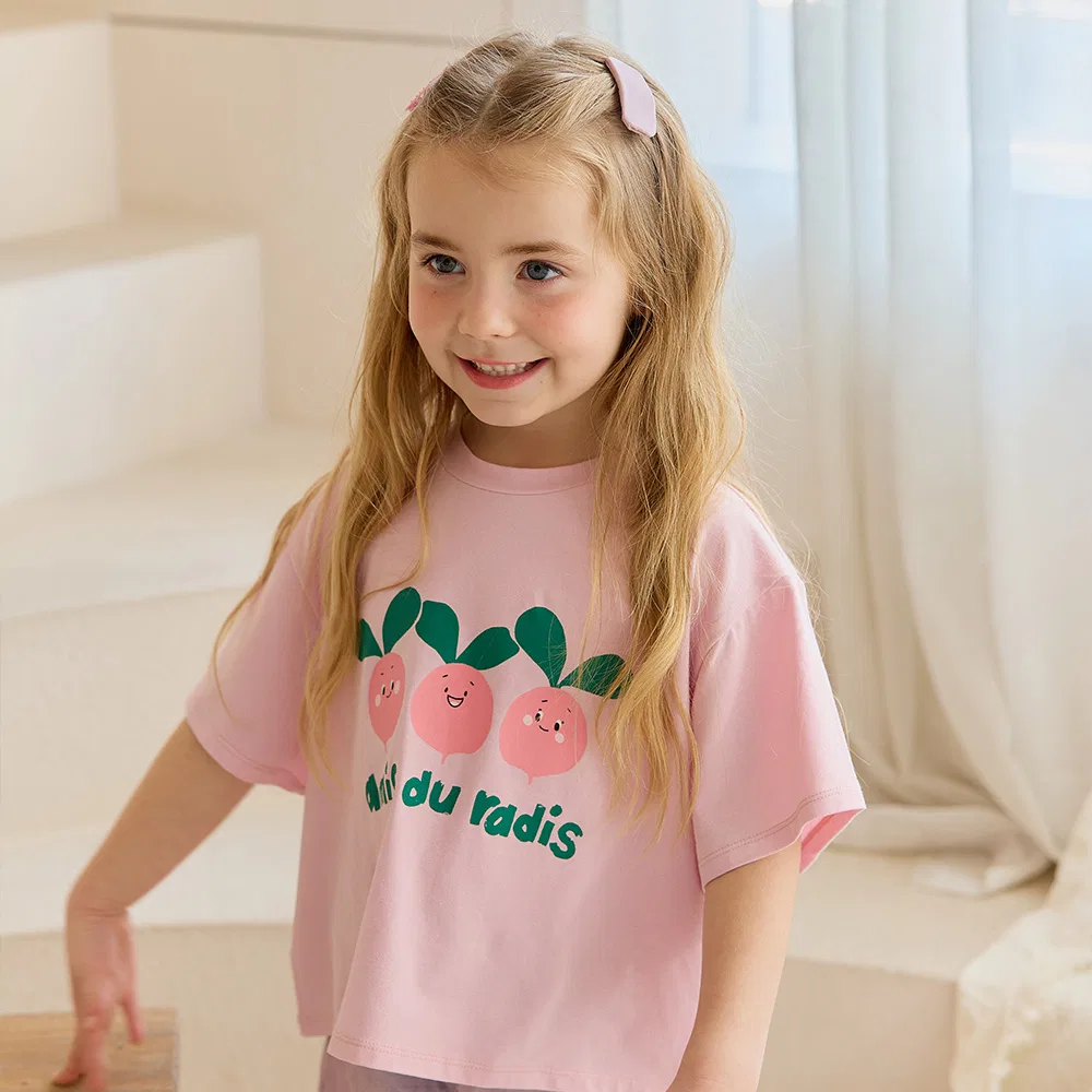 Детский укороченный топ Pink Radish от Bebetailor