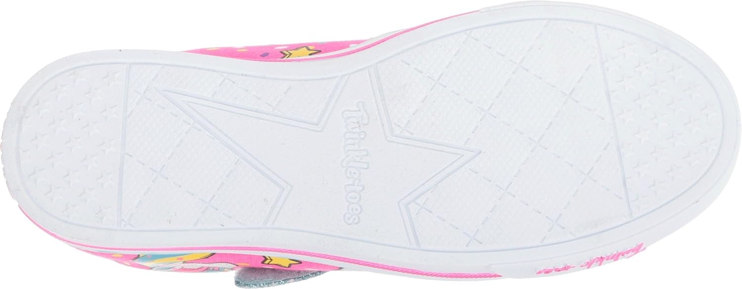 Детские кроссовки Skechers Twinkle Toes Sparkle Lite «Безумие единорога», розовый — фото 3