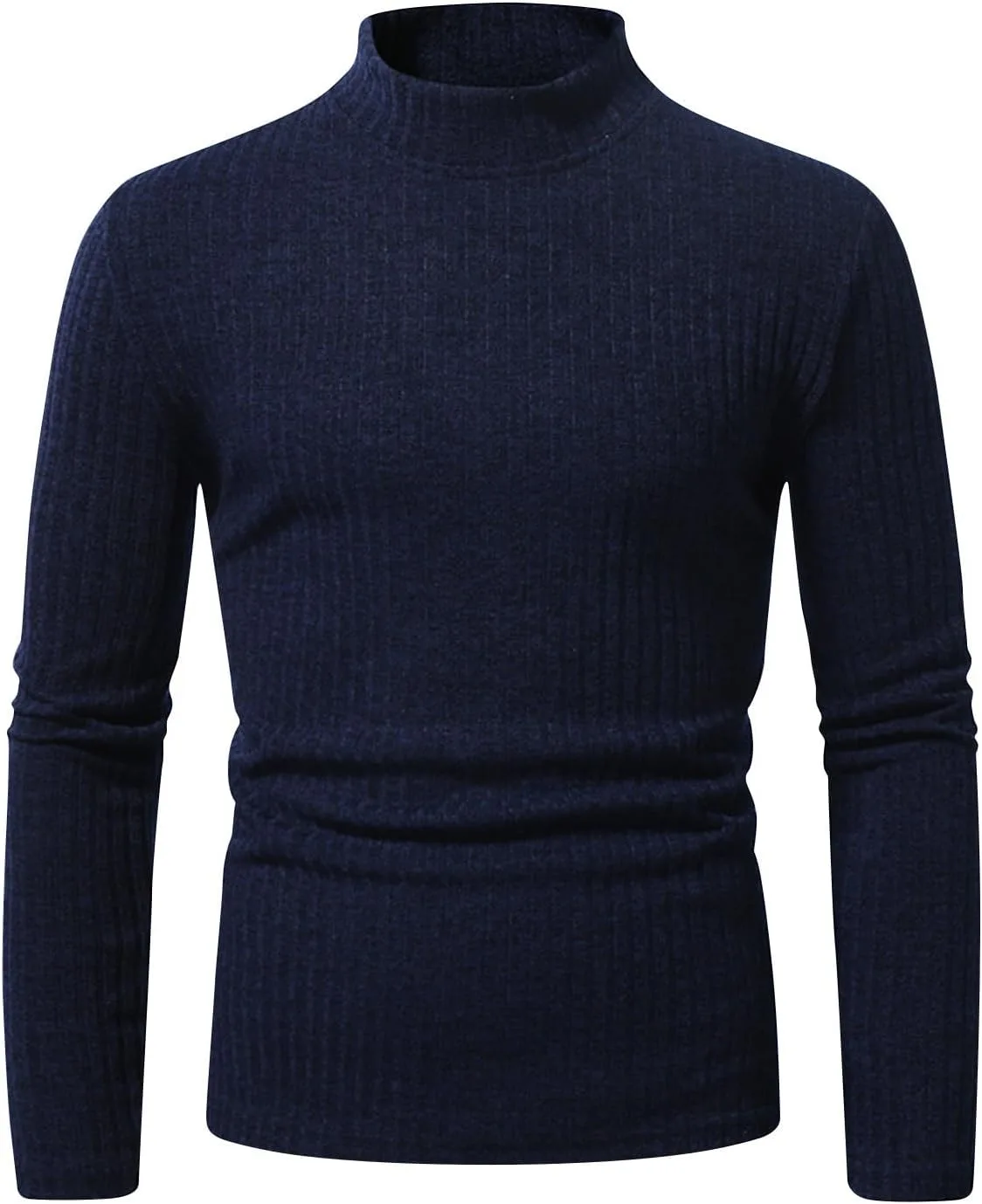 

Мужской свитер Slim Fit с воротником-стойкой, рифленый, легкий