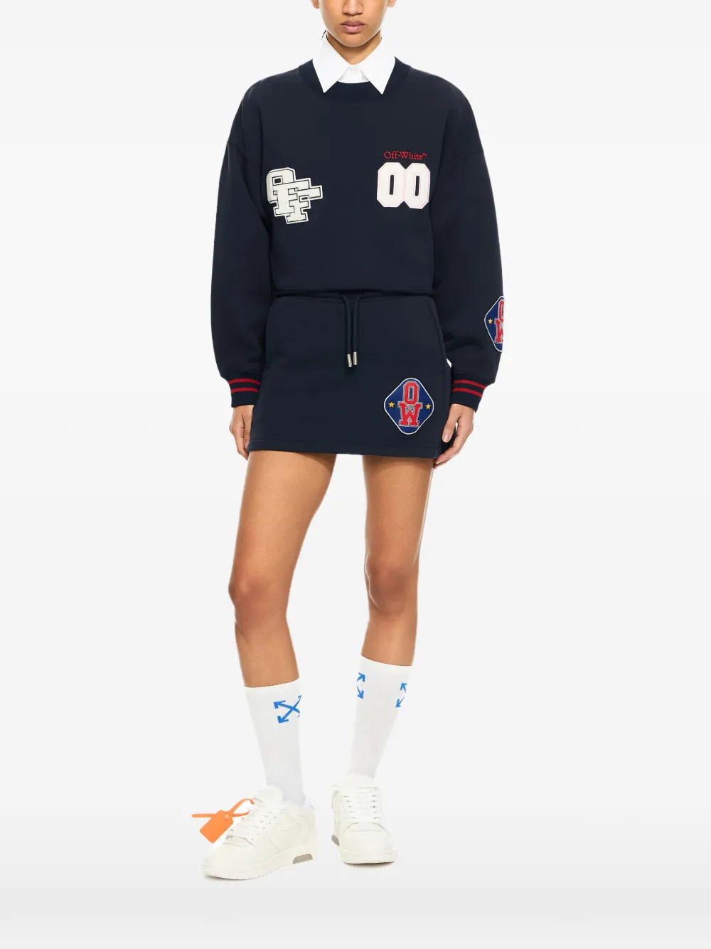 

Свитшот с королевской нашивкой Off-White, синий