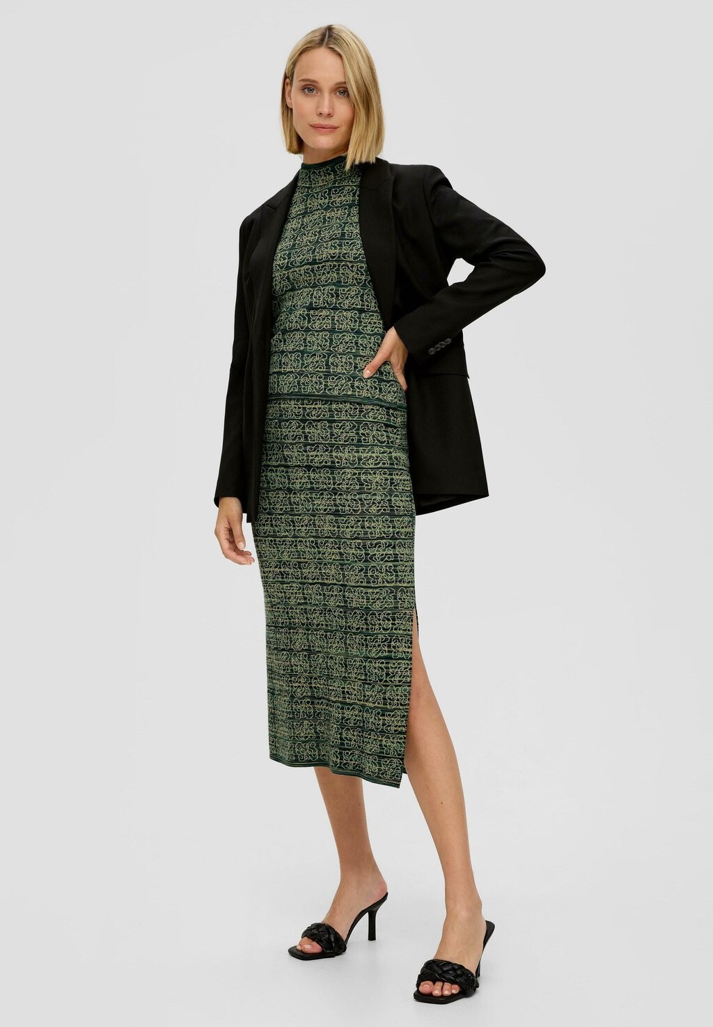 

Топ Ärmelloses Aus Jacquard s.Oliver BLACK LABEL, шалфейный зеленый