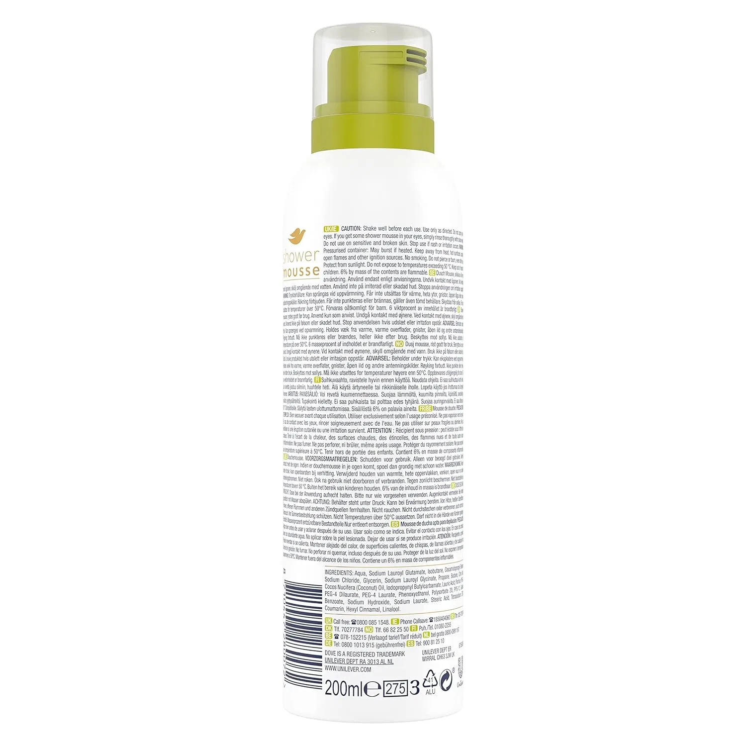 Пена для душа Dove Coconut Oil с эфирными маслами, 200 мл (6 шт.) Dove — фото 3