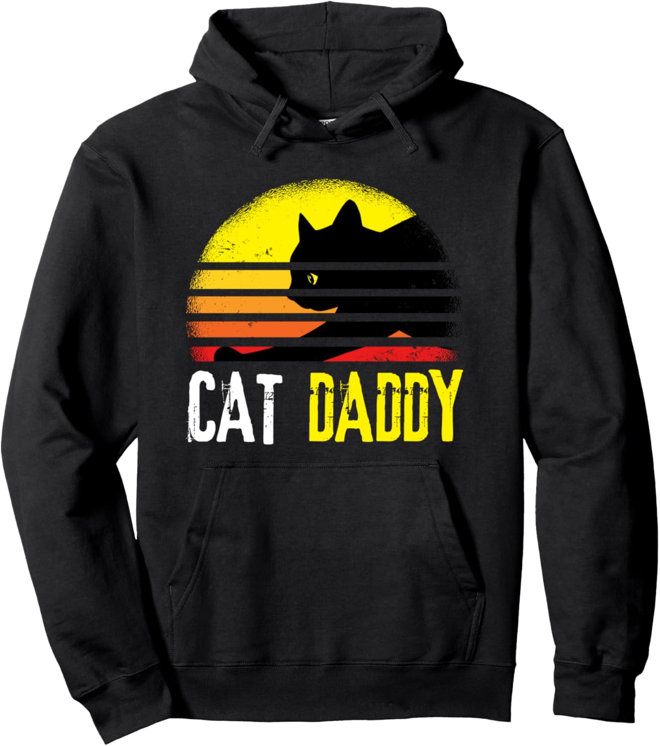 

Худи Cat Papa в винтажном стиле восьмидесятых, «Кот-хулиган», черный Vintage Cat Gift Store