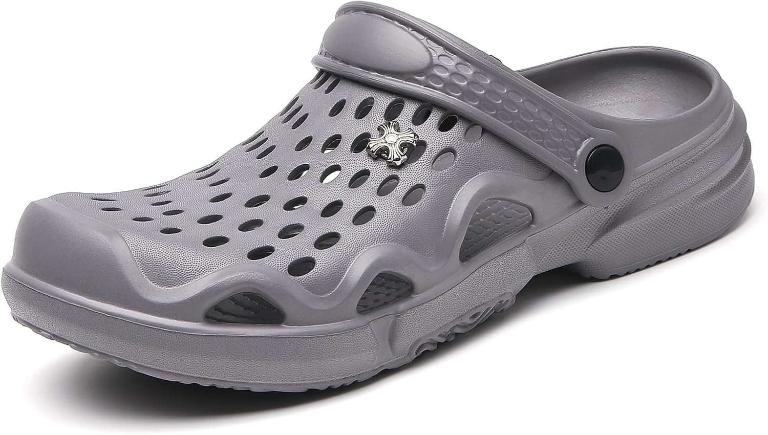 

Унисекс садовые сабо FLIOZY, пляжные шлепанцы, сандалии, противоскользящие водные обувь для мужчин и женщин, серый