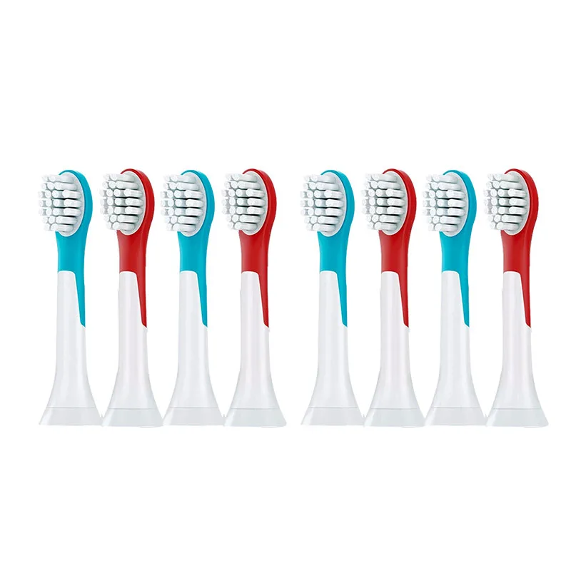 Сменные насадки для зубной щетки DONGNAILUN, 6 Collection Mini (Blue+Red) 8 Pcs