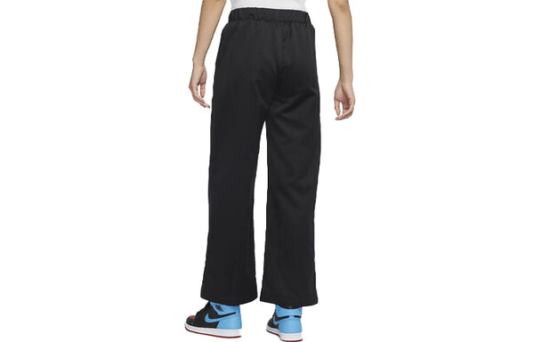 Спортивные штаны (WMNS) Air Jordan SS22 Brand Logo Solid Color Straight Sports Pants/Trousers/Joggers Black, черный — фото 2