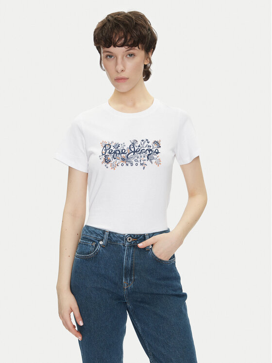

Футболка обычного кроя Rosalind PL506034 Pepe Jeans, белый