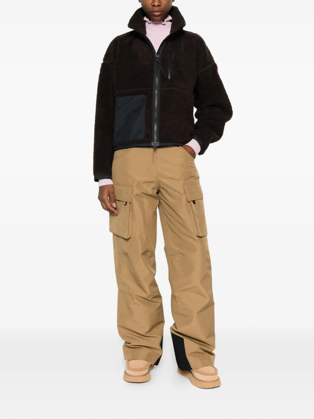 Флисовая куртка на молнии Canada Goose, коричневый — фото 2