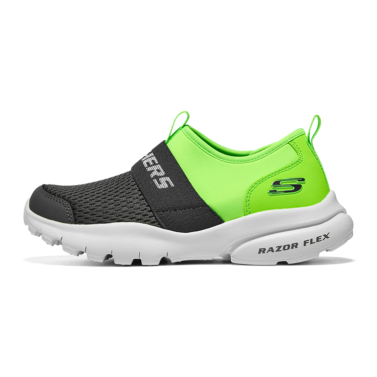 

Низкие детские кроссовки для бега Skechers, черный/серый/зеленый