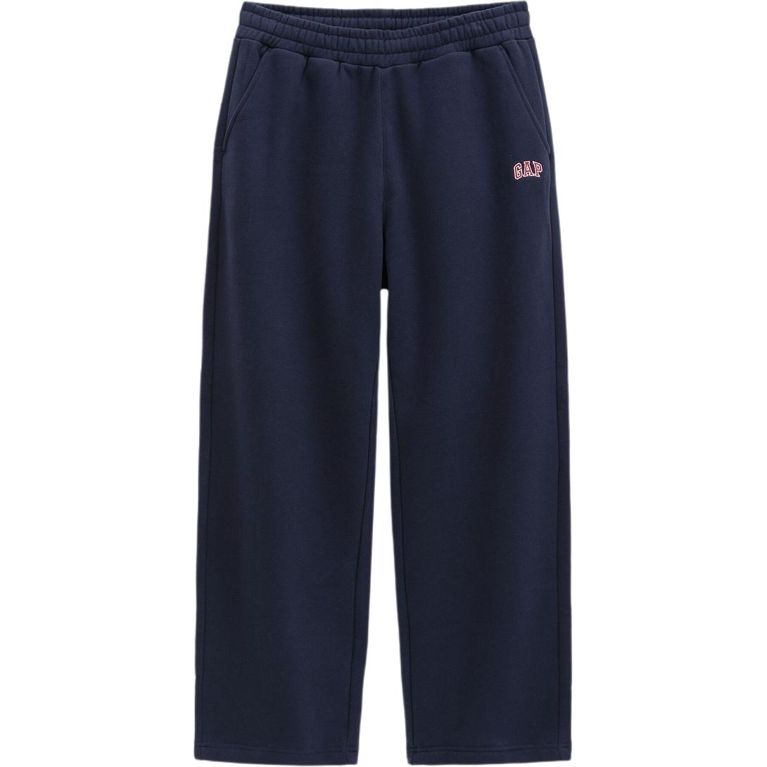 Брюки прямого кроя из трикотажной ткани men's GAP, черный — фото 2