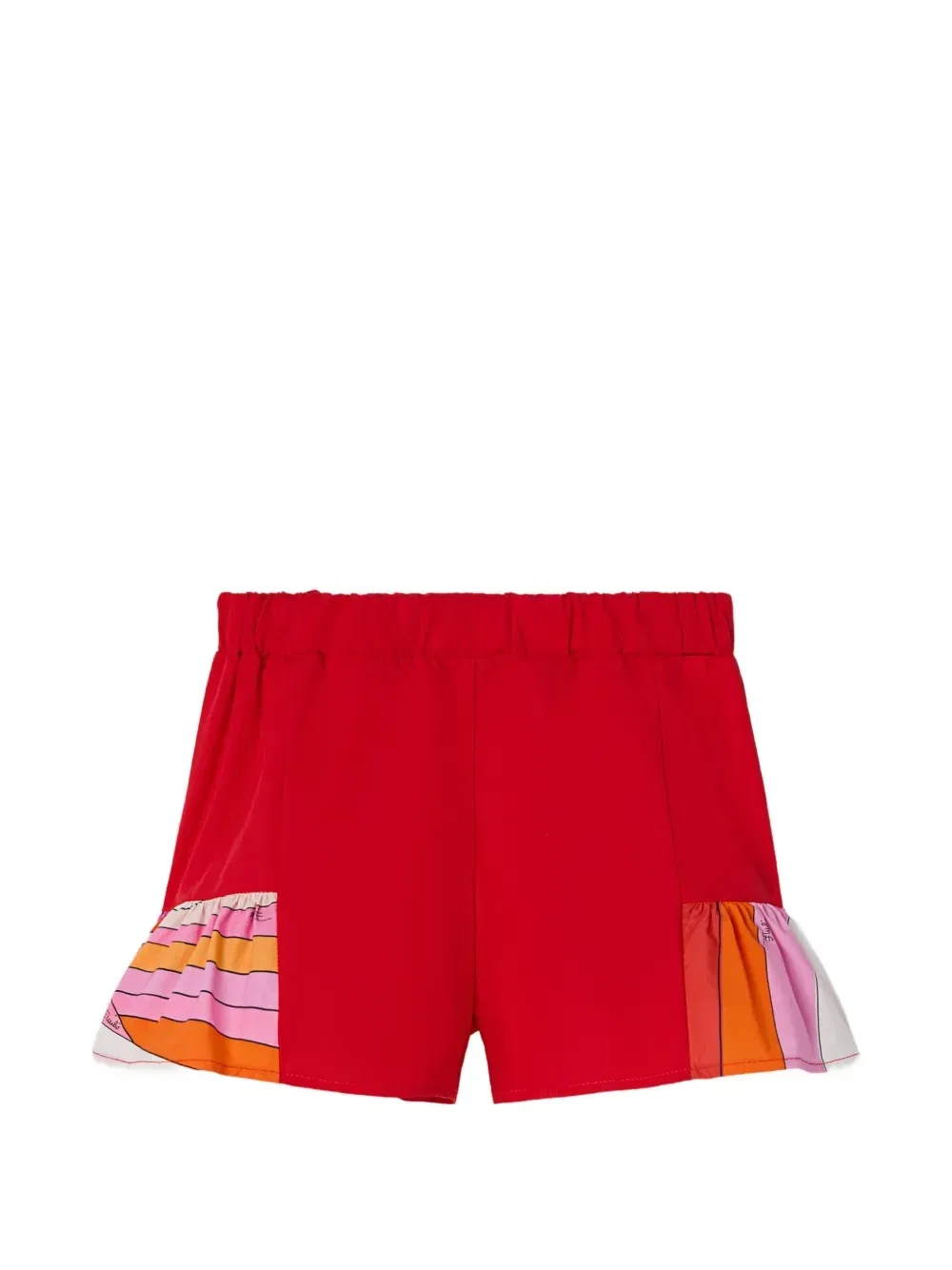 Шорты с принтованными деталями Pucci Junior, красный