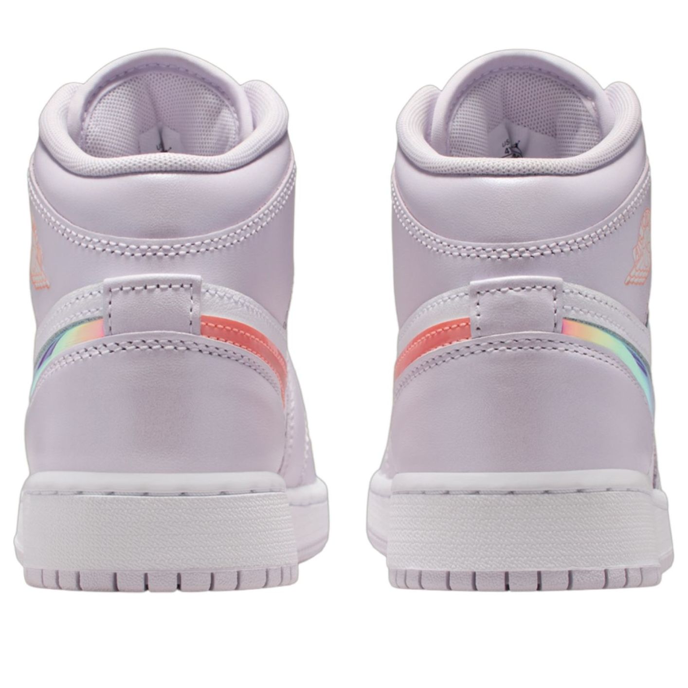Кроссовки (GS) Air Jordan 1 Mid 'Barely Grape White' — фото 4