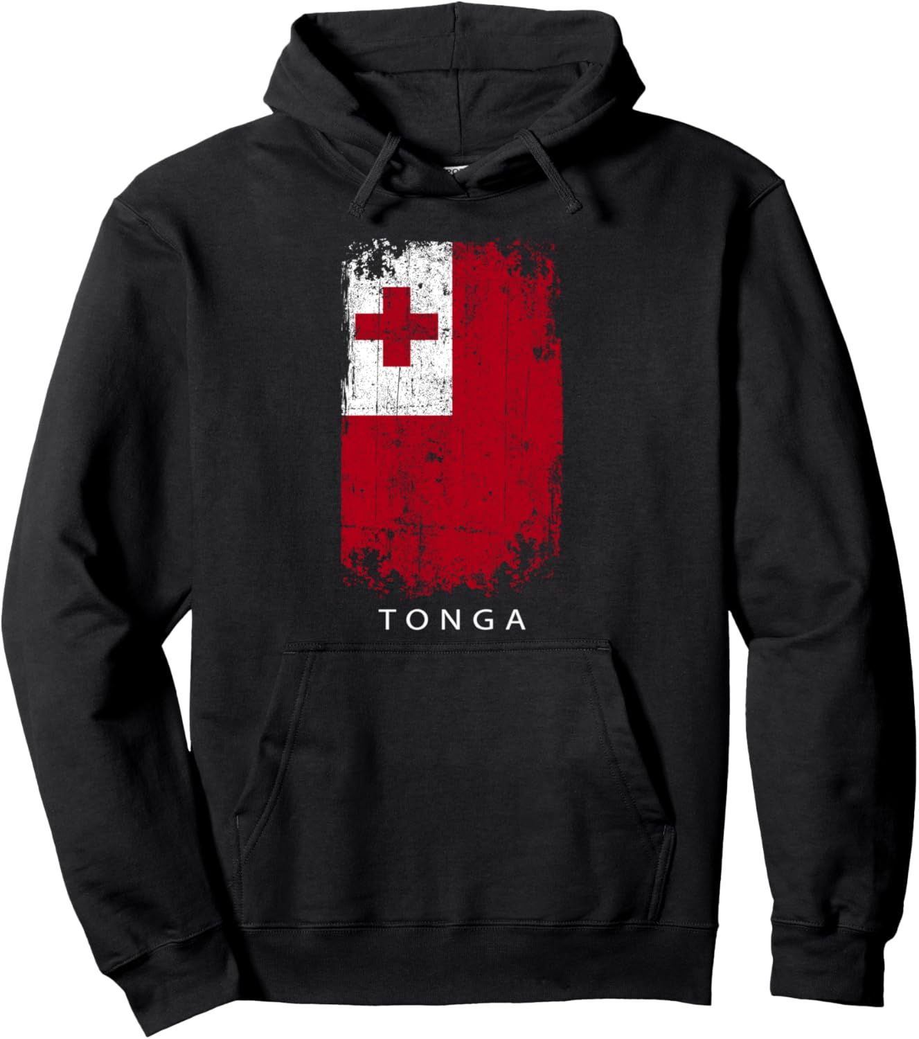 

Сувенирный дизайн Тонги - Толстовка с изображением флага страны Тонга Tonga Souvenir Design, черный